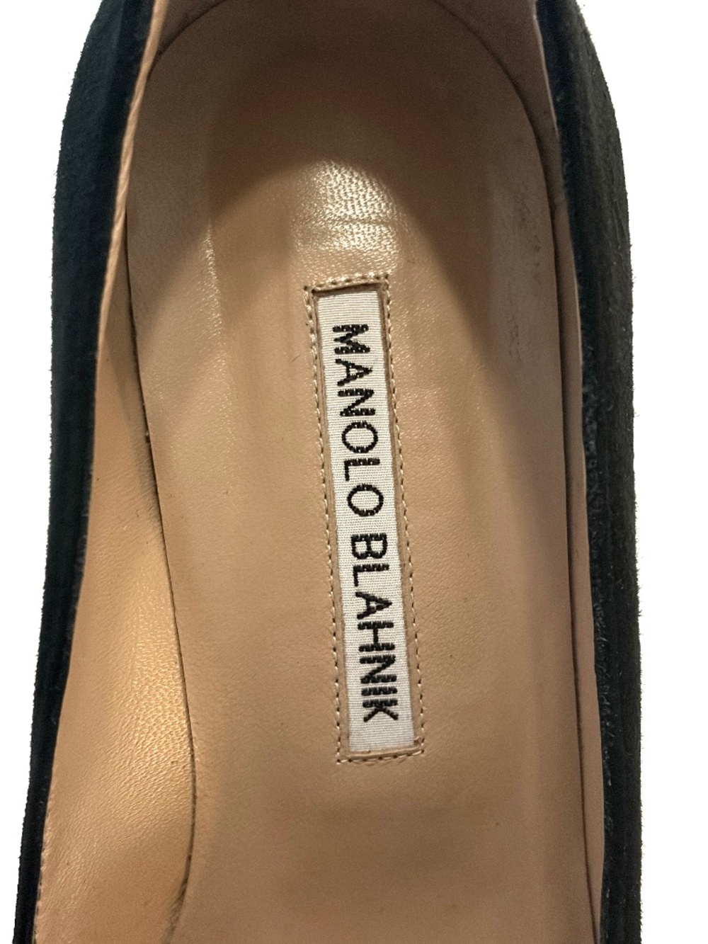 Manolo Blahnik BB 70 Black Suede Pumps Size 38 - Picture 4 of 6